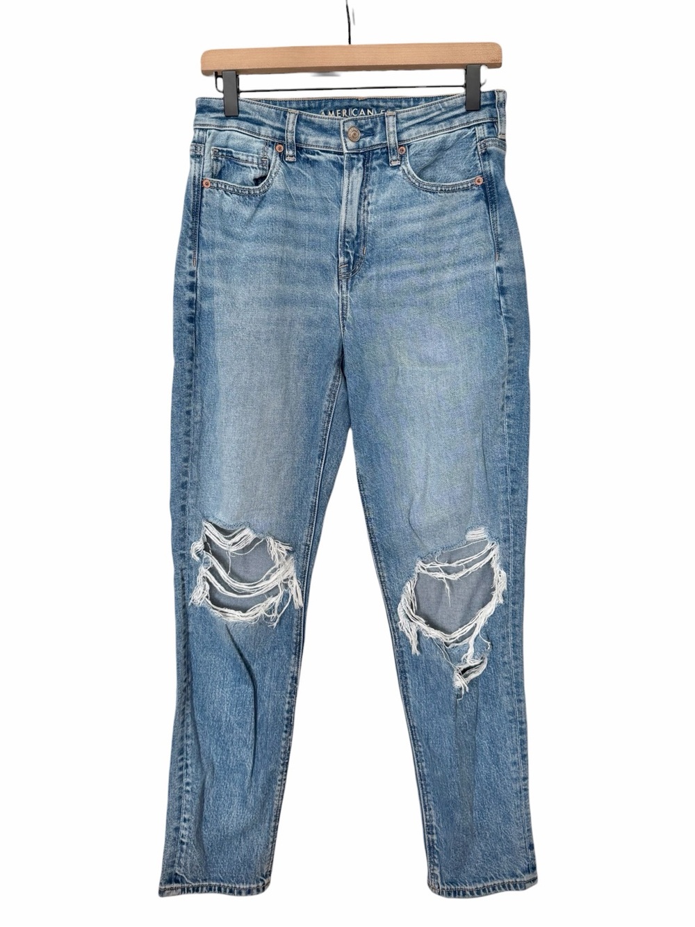 American Eagle Distressed Mom Jeans - Size 4 Regular